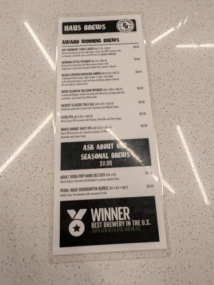 Pedal Haus Brewery Menu image 4